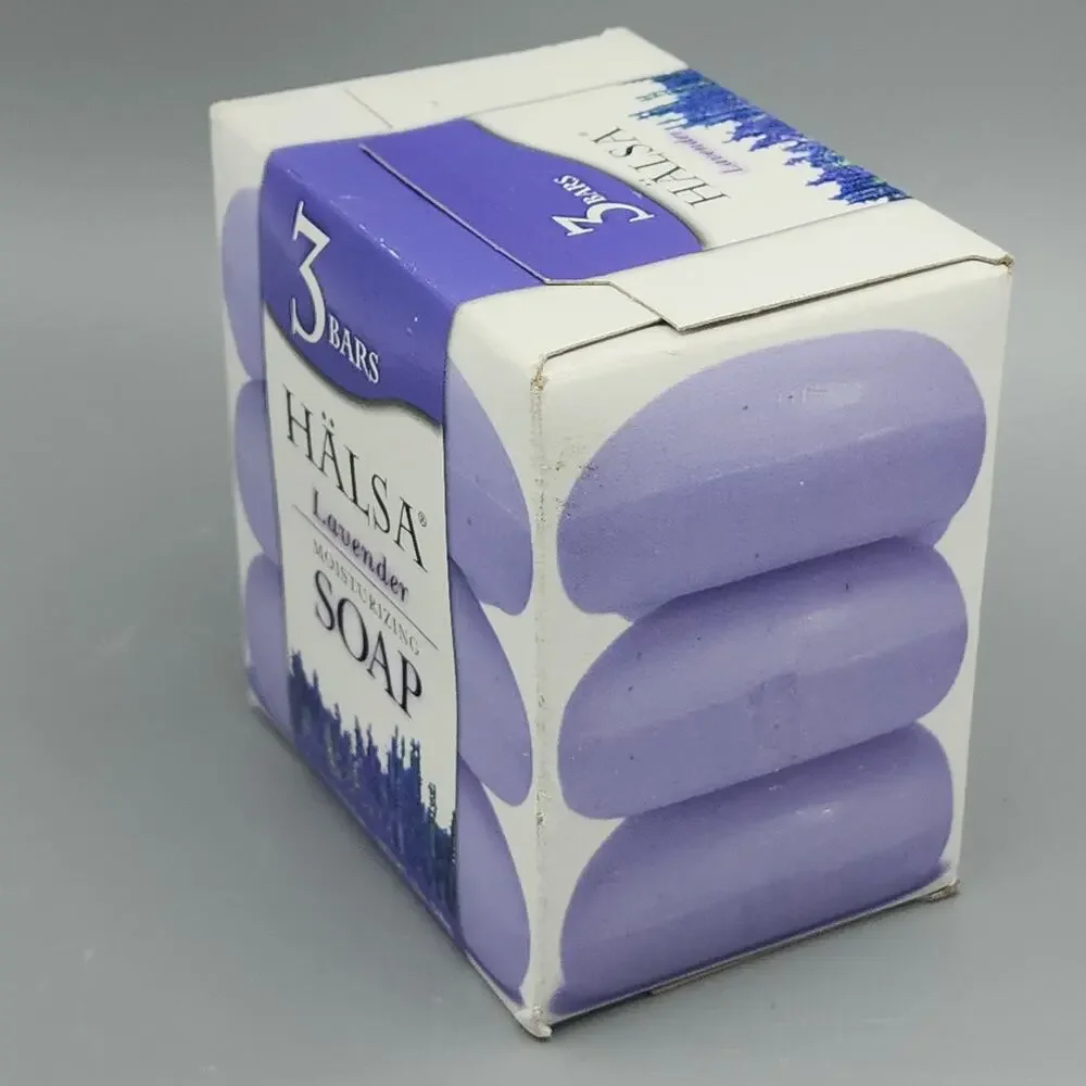 Lot of 3 Bars HALSA Lavender Moisturizing Bath Soap 4oz Each New in Box